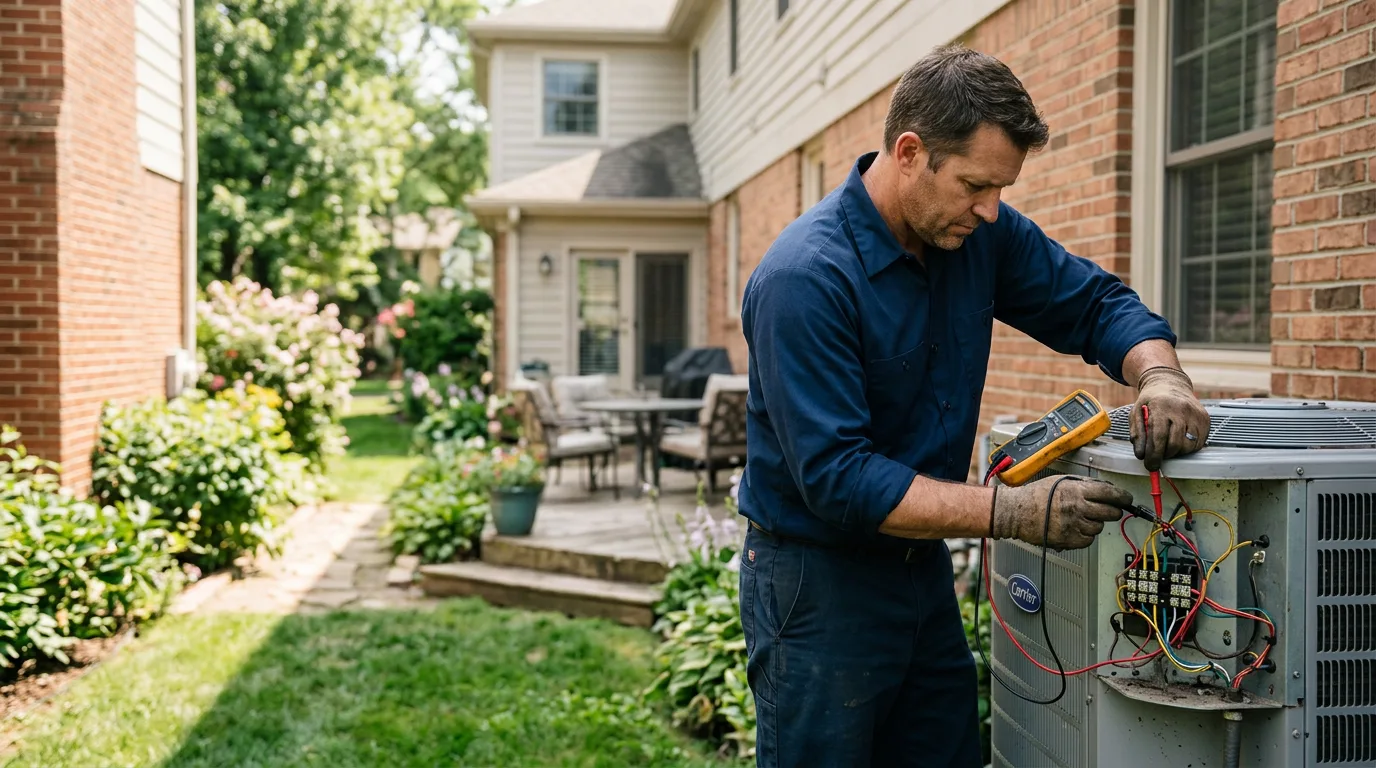 HVAC technician working near Lost Springs, WY